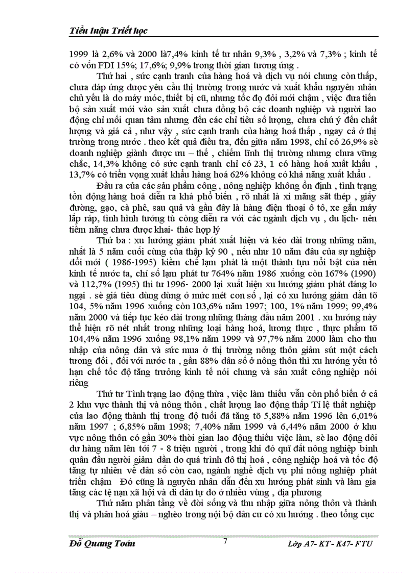 image for page Tiểu luận Triết học: Phép biện chứng về mối liên hệ phổ biến và vận dụng phần tích mối liên hệ giữa xây dựng nền kinh tế độc lập, tự chủ với chủ - Động hội nhập kinh tế quốc tế.