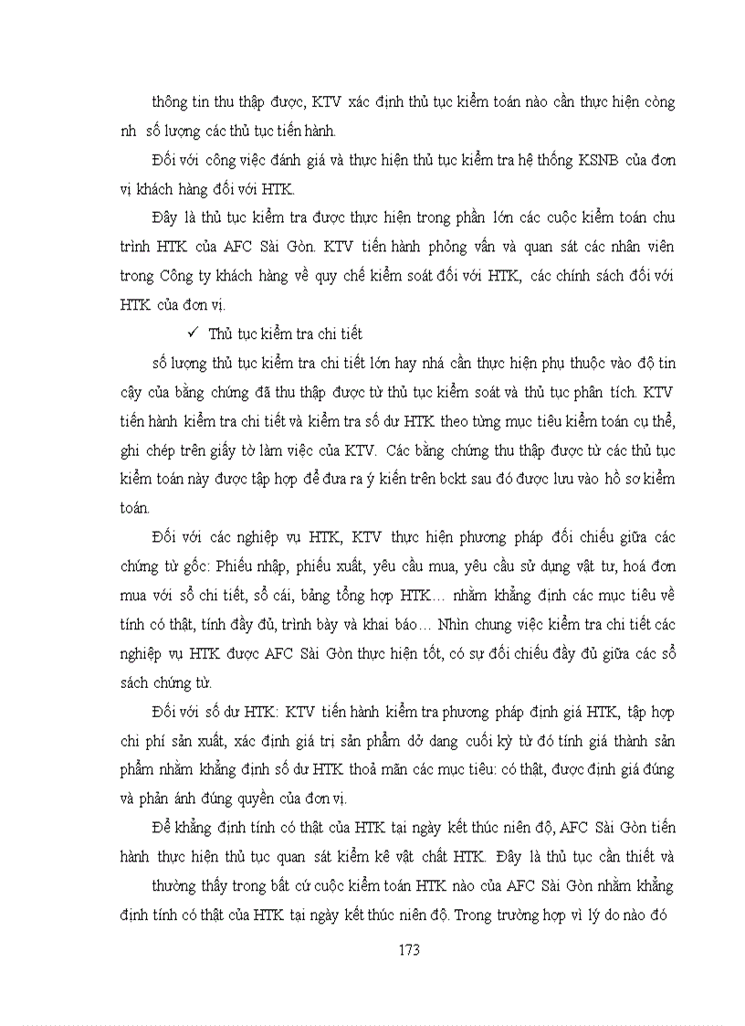 image for page Hoàn thiện quy trình kiểm toán HTK trong kiểm toán BCTC tại Công ty kiểm toán và tư vấn tài chính kế toán (AFC Sài Gòn)
