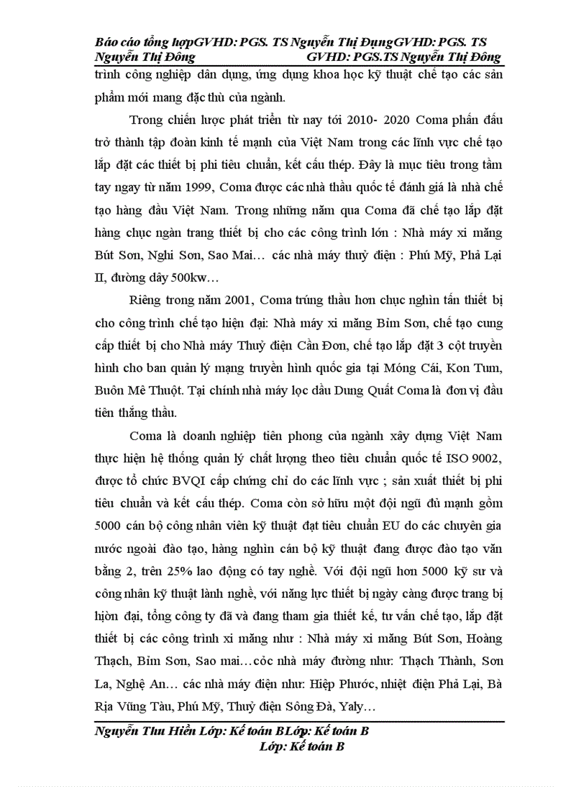 image for page Báo cáo thực tập tại công ty cơ khí và xây lắp Coma