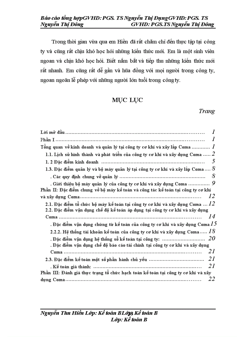 image for page Báo cáo thực tập tại công ty cơ khí và xây lắp Coma