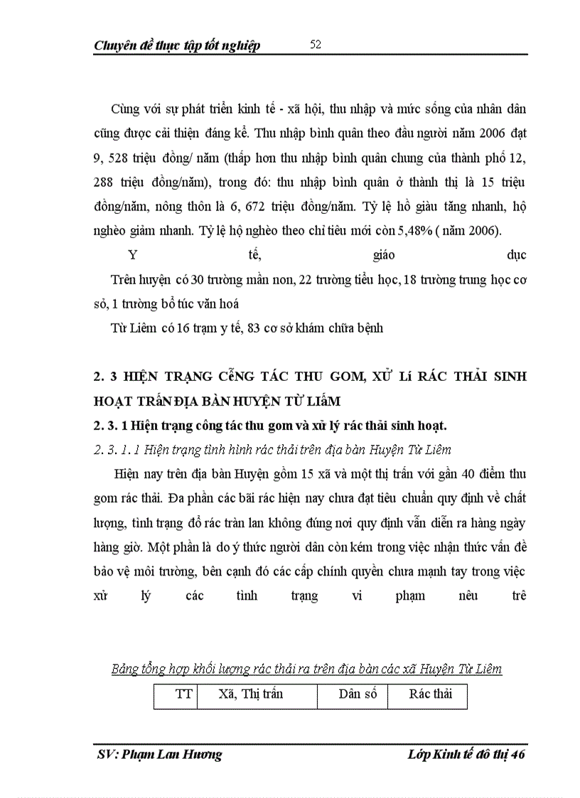 image for page Giải pháp xã hội hoá công tác thu gom và xử lý rác thải sinh hoạt trên địa bàn huyện từ liêm – hà nội