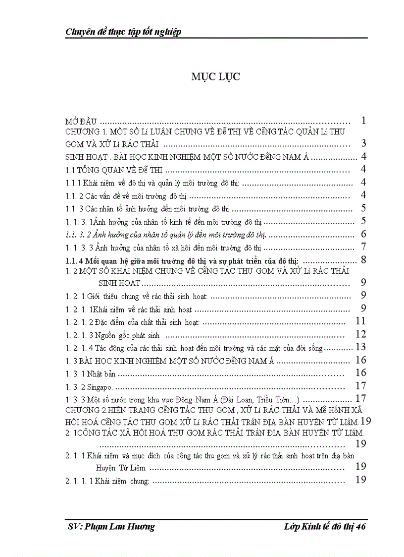 image for page Giải pháp xã hội hoá công tác thu gom và xử lý rác thải sinh hoạt trên địa bàn huyện từ liêm – hà nội