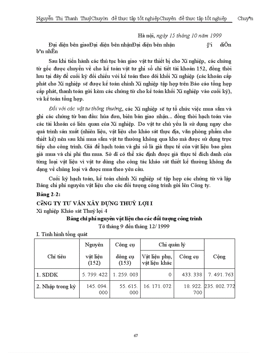 image for page Hoàn thiện công tác kế toán tập hợp chi phí sản xuất và tính giá thành tại Công ty Tư vấn Xây dựng Thuỷ Lợi I.