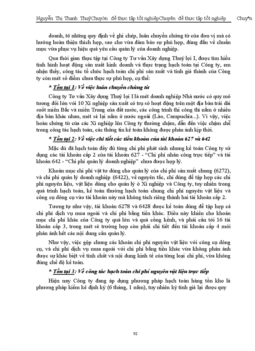 image for page Hoàn thiện công tác kế toán tập hợp chi phí sản xuất và tính giá thành tại Công ty Tư vấn Xây dựng Thuỷ Lợi I.