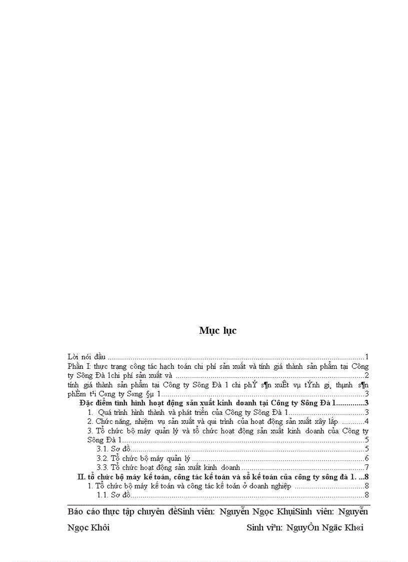 image for page Hoàn thiện chi phí sản xuất và tính giá thành sản phẩm xây lắp tại Công ty Sông Đà 1