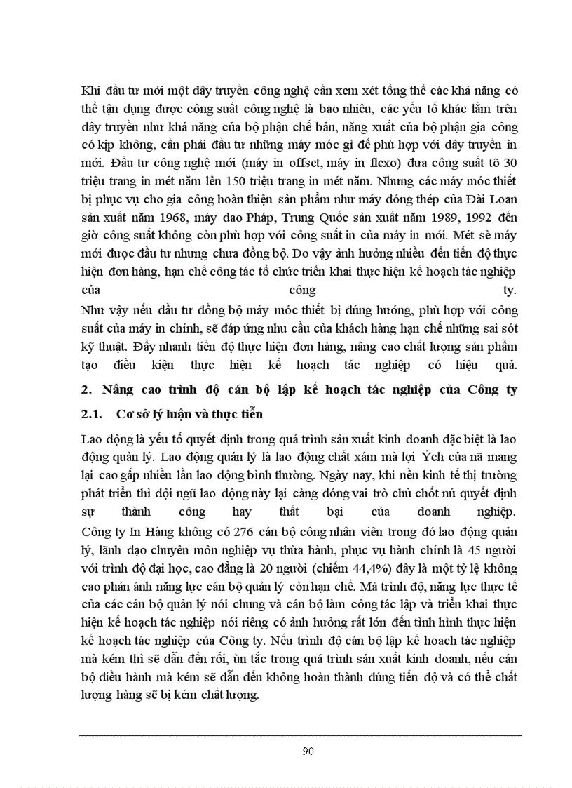 image for page Hoàn thiện công tác lập và thực hiện kế hoạch tác nghiệp tại Công ty in Hàng không