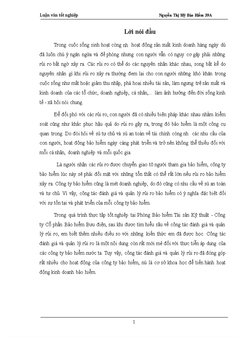 image for page Baoc cáo thực tập tại Phòng Bảo hiểm Tài sản Kỹ thuật - Công ty Cổ phần Bảo hiểm Bưu điện