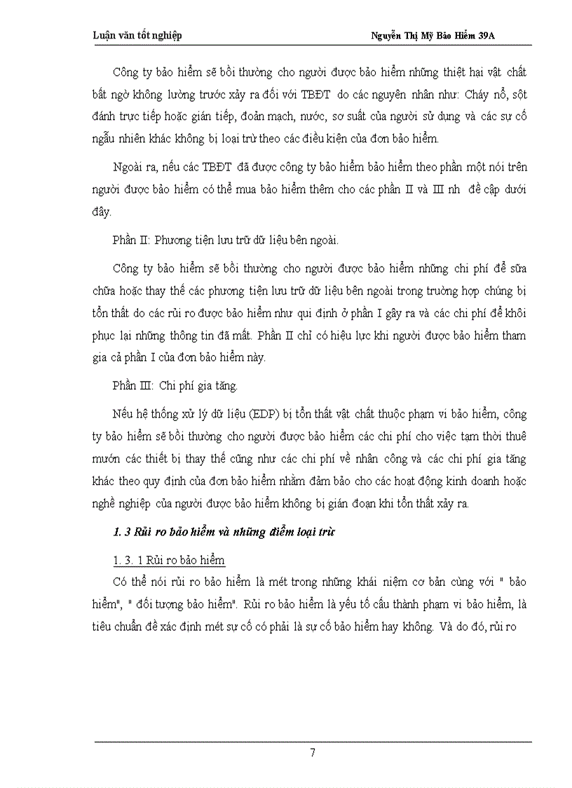 image for page Baoc cáo thực tập tại Phòng Bảo hiểm Tài sản Kỹ thuật - Công ty Cổ phần Bảo hiểm Bưu điện