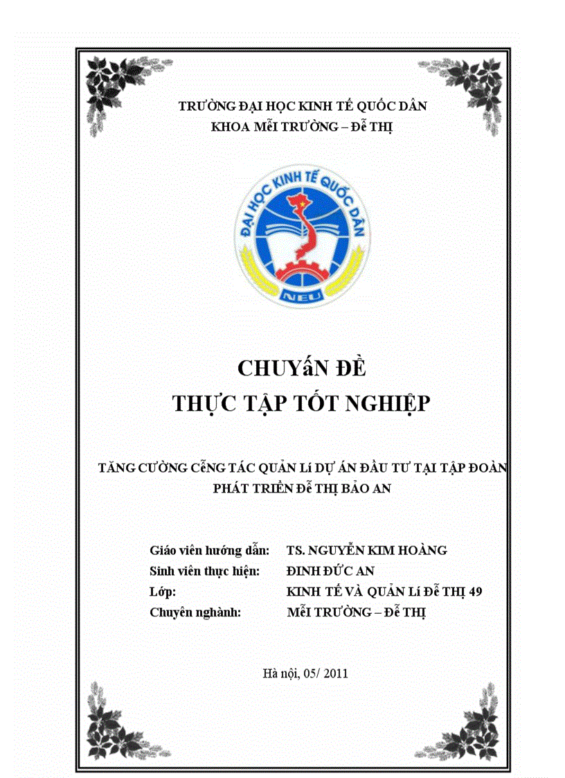 image for page Tăng cường công tác quản lý dự án đầu tư tại tập đoàn phát triển đô thị bảo an