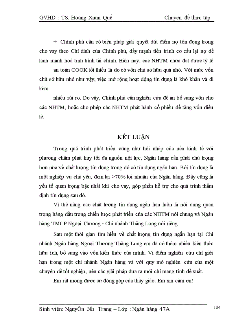 image for page Nâng cao chất lượng tín dụng ngắn hạn tại Ngân hàng TMCP Ngoại Thương Việt Nam – Chi nhánh Thăng Long
