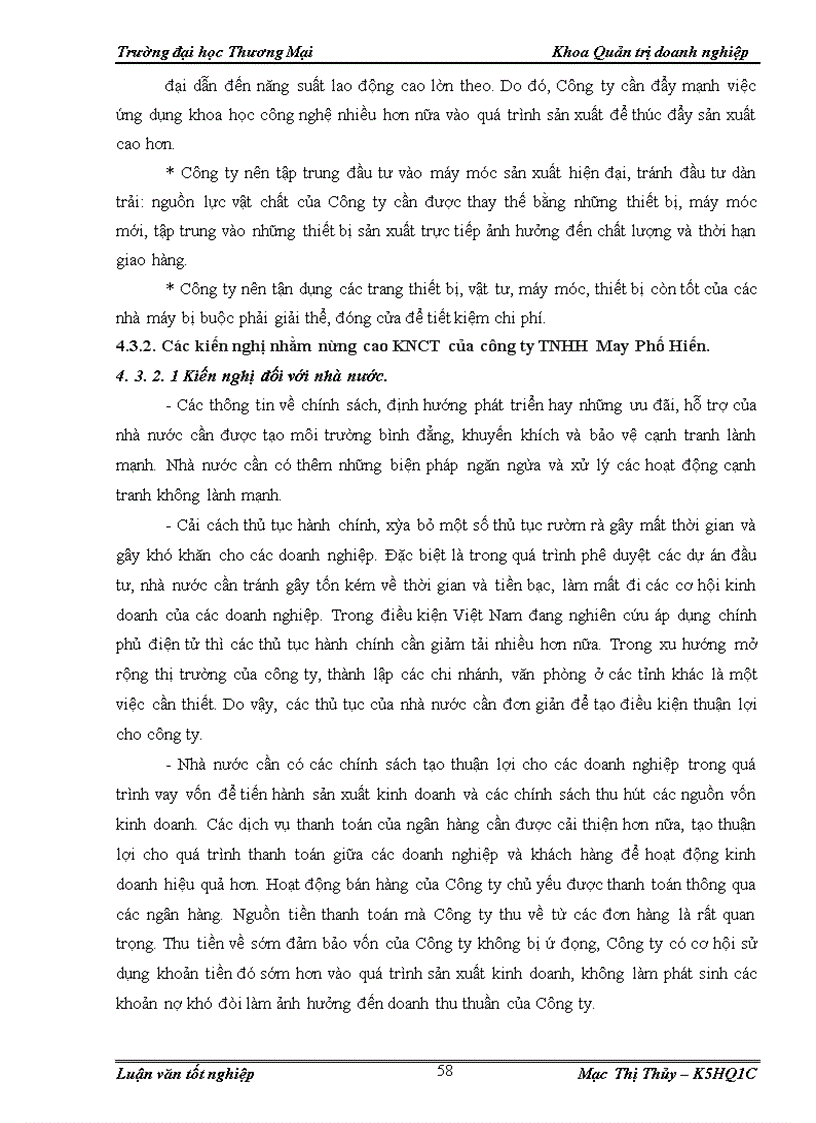 image for page Nâng cao năng lực cạnh tranh của Công ty TNHH May Phố Hiến