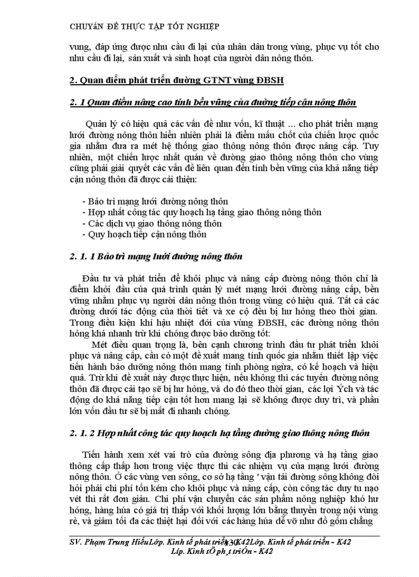 image for page Phương hướng và giải pháp phát triển đường Giao thông nông thôn vùng Đồng bằng Sông Hồng đến năm 2010