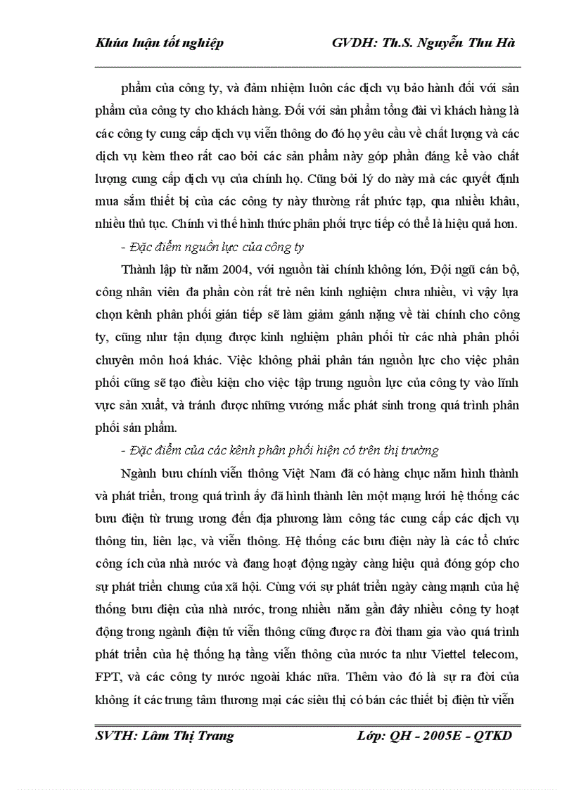 image for page Hệ thống kênh phân phối hiện tại của Công ty Cổ phần điện tử viễn thông Bắc Á