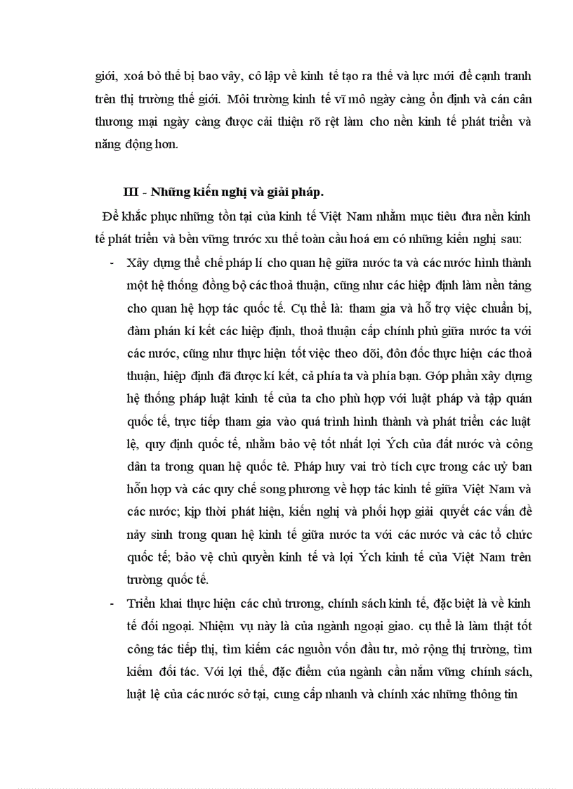 image for page Vận dụng nguyên lý triết học để phân tích, làm rõ thực trạng của nền kinh tế Việt Nam trước xu thế toàn cầu hoá.