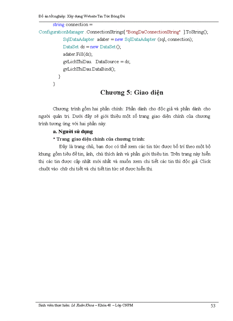 image for page Xây dựng Website Tin Tức Bóng Đá