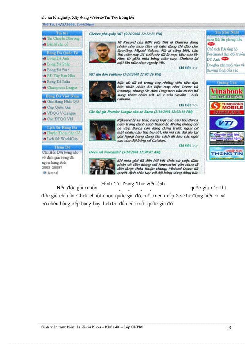 image for page Xây dựng Website Tin Tức Bóng Đá