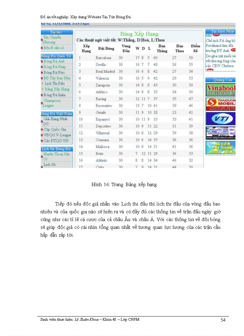 image for page Xây dựng Website Tin Tức Bóng Đá