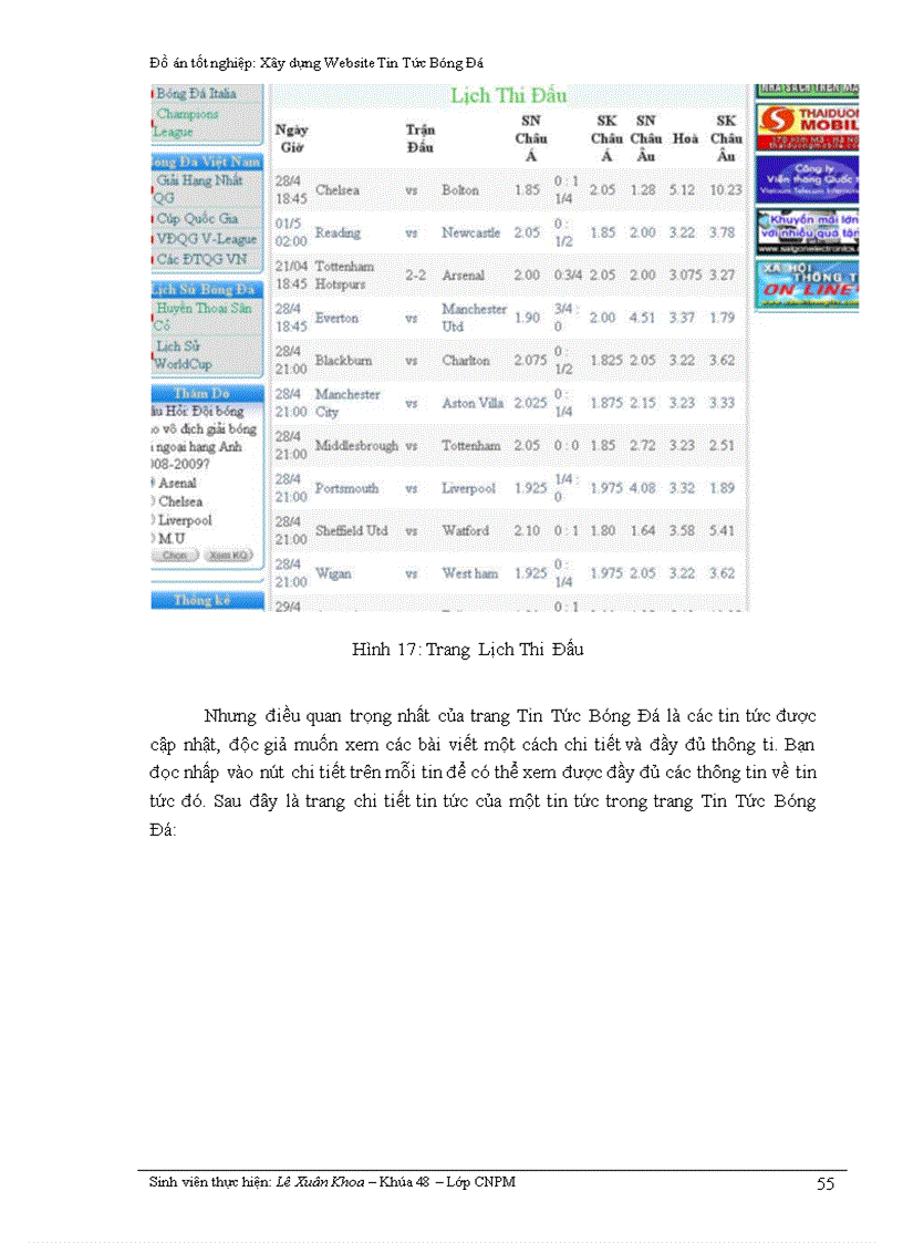 image for page Xây dựng Website Tin Tức Bóng Đá