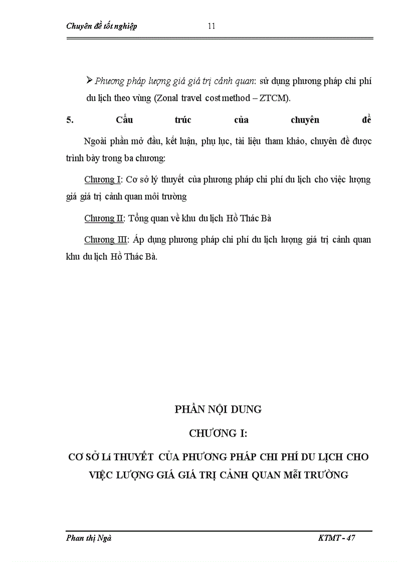 image for page Lượng giá giá trị cảnh quan khu du lịch hồ thác bà bằng phương pháp chi phí du lịch