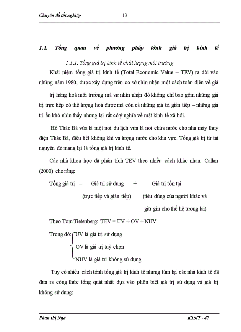 image for page Lượng giá giá trị cảnh quan khu du lịch hồ thác bà bằng phương pháp chi phí du lịch