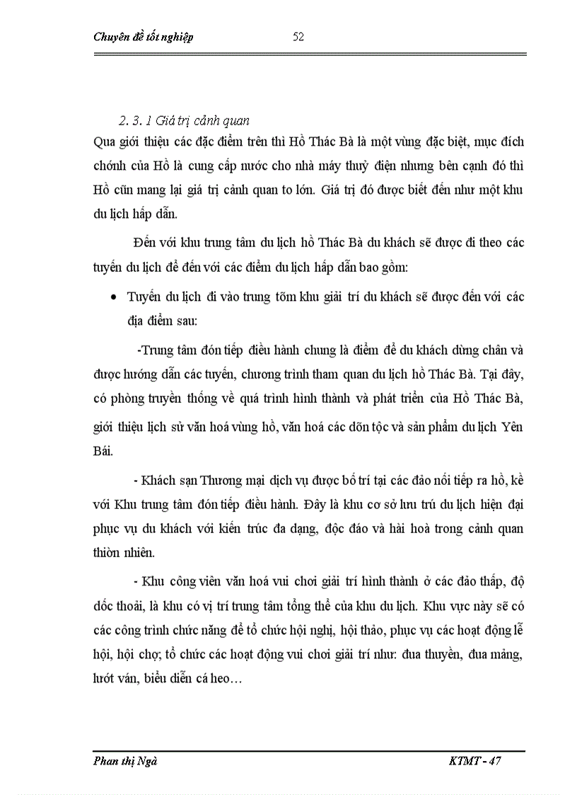 image for page Lượng giá giá trị cảnh quan khu du lịch hồ thác bà bằng phương pháp chi phí du lịch