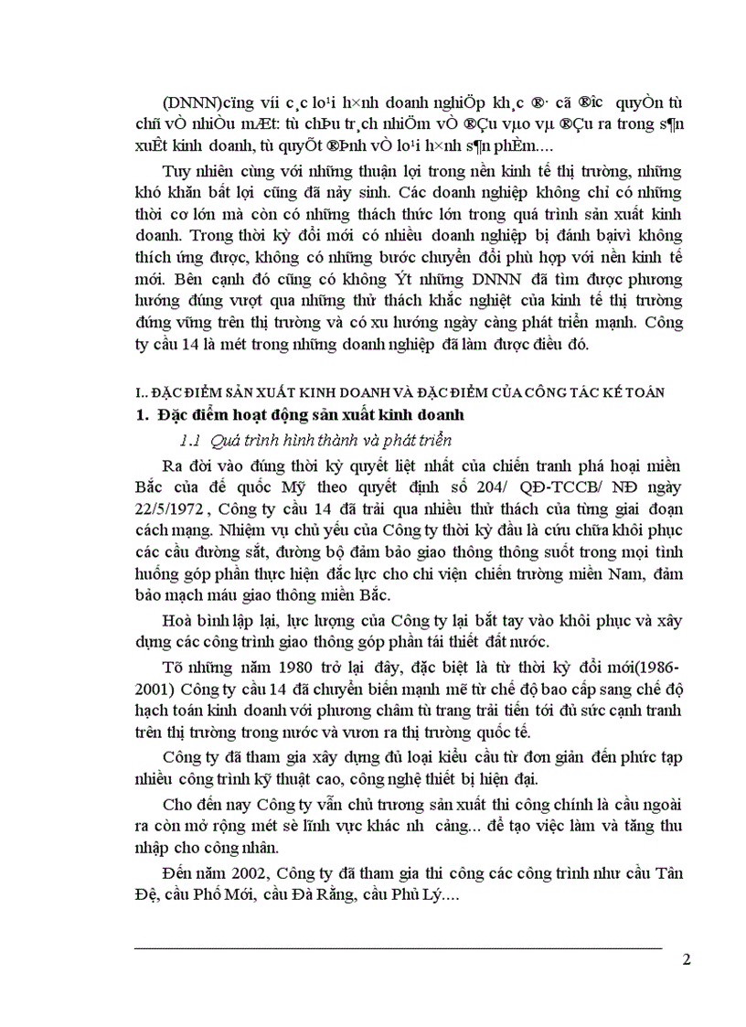 image for page Tổ chức công tác tập hợp chi phí sản xuất và tính giá thành sản phẩm ở công ty cầu 14