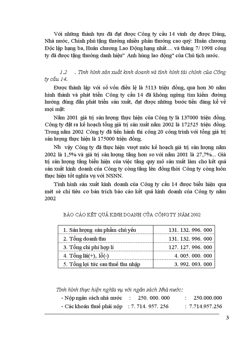 image for page Tổ chức công tác tập hợp chi phí sản xuất và tính giá thành sản phẩm ở công ty cầu 14