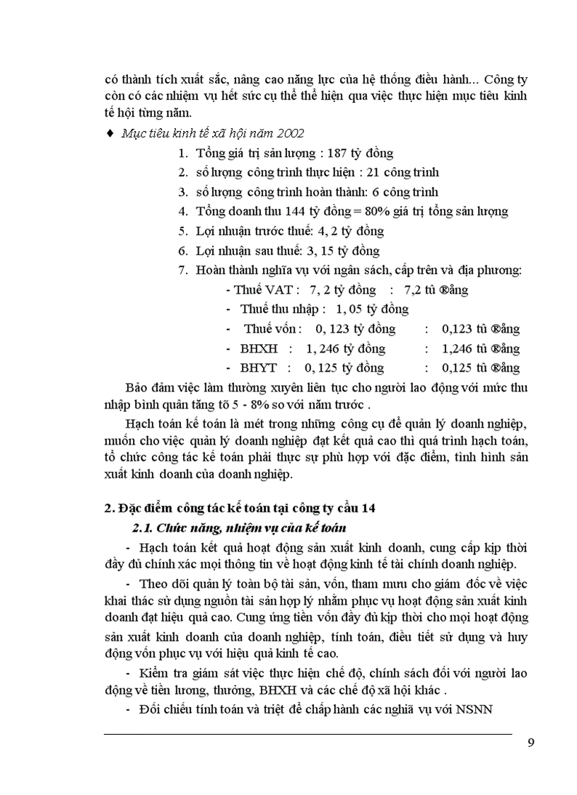 image for page Tổ chức công tác tập hợp chi phí sản xuất và tính giá thành sản phẩm ở công ty cầu 14