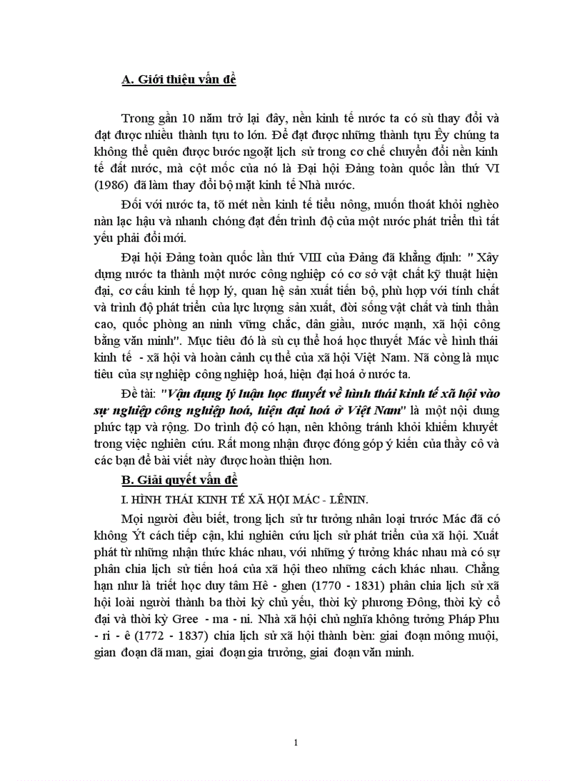 image for page Vận dụng lý luận học thuyết về hình thái kinh tế xã hội vào sự nghiệp công nghiệp hoá, hiện đại hoá ở Việt Nam
