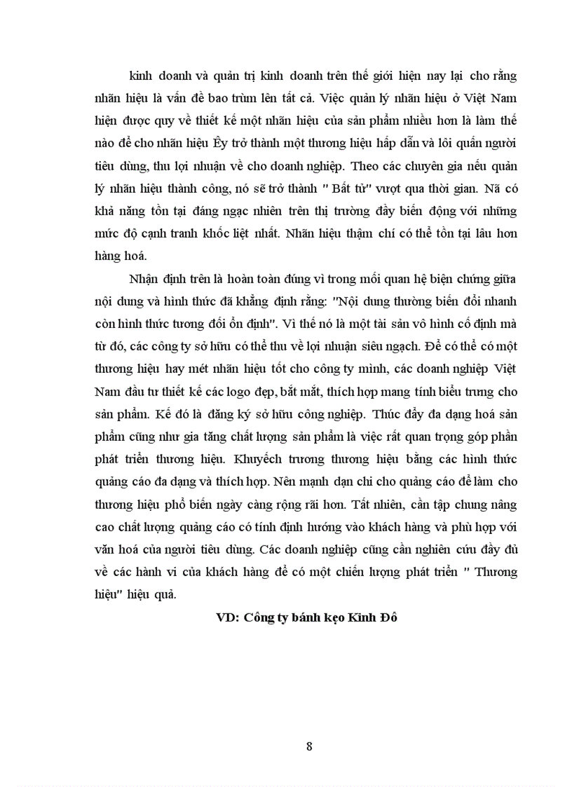 image for page Thực tiễn áp dụng cặp phạm trù Nội dung - hình thức trong vấn đề thương hiệu, trong nền kinh tế thị trường định hướng XHCN ở Việt Nam.
