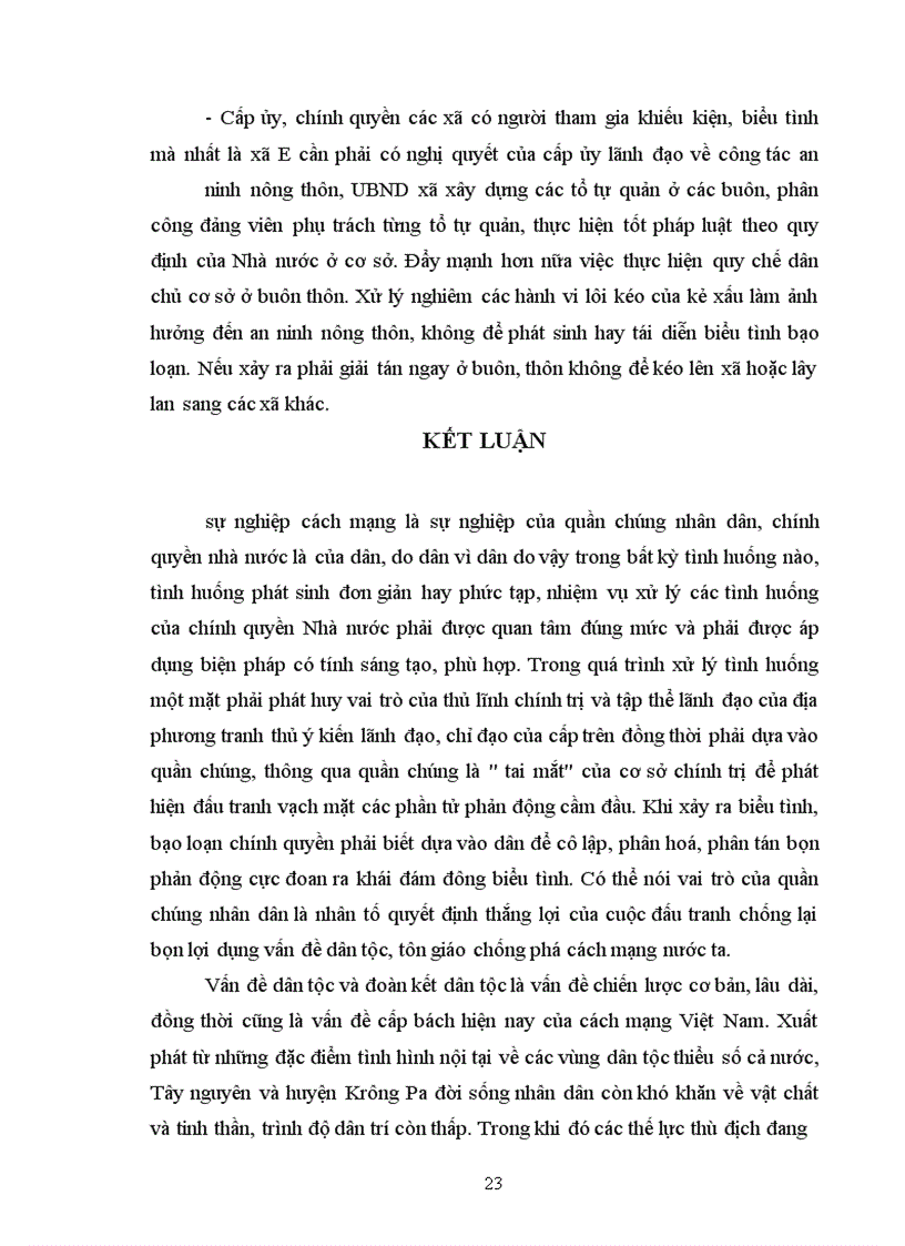 image for page Xử lý tình huống trong hoạt động quản lý Nhà nước của chính quyền cơ sở về công tác dân tộc trên địa bàn Huyện Krông Pa