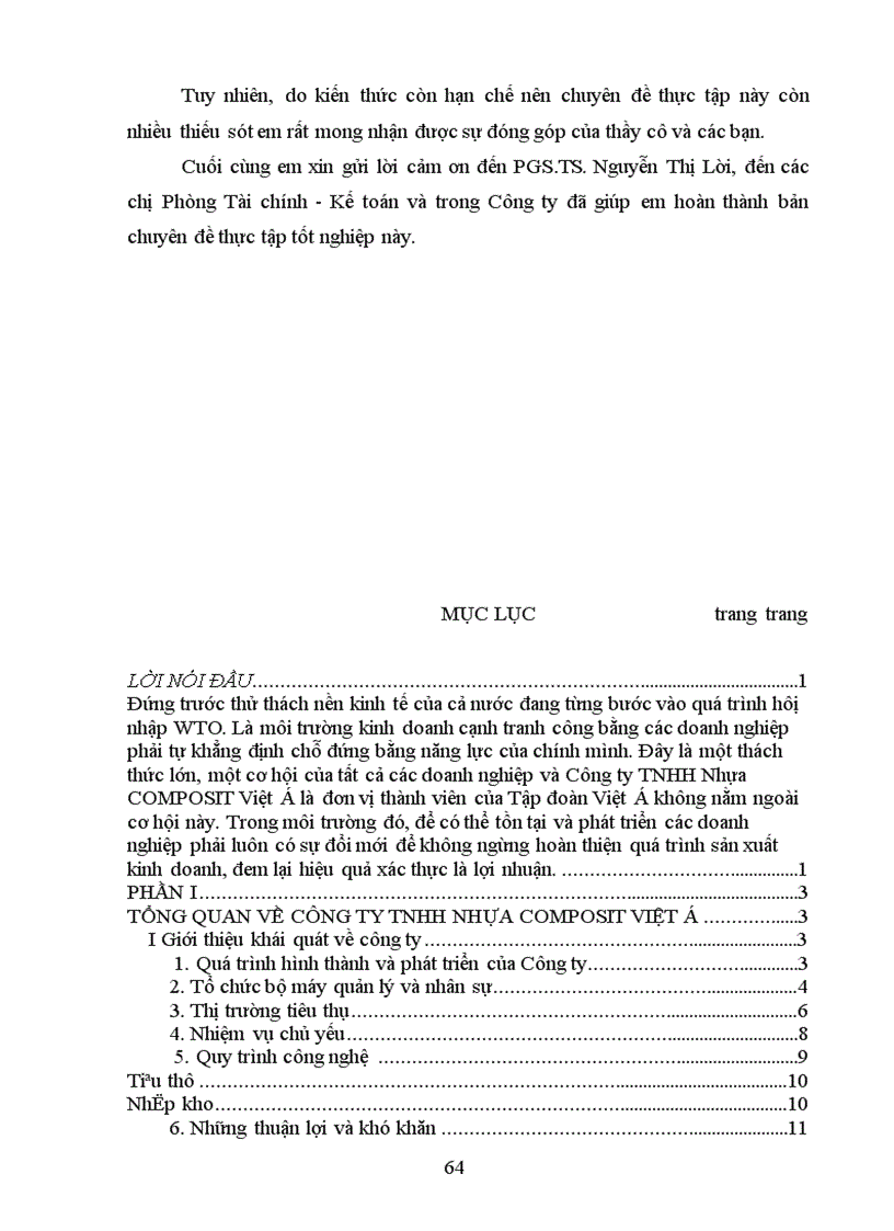image for page Hoàn thiện công tác kế toán chi phí sản xuất và tính giá thành sản phẩm tại công ty TNHH Nhựa Composit Việt á