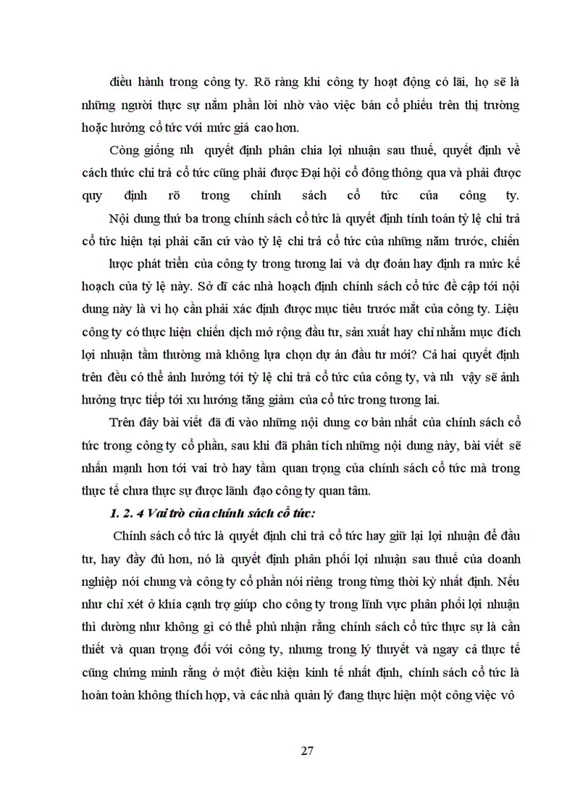 image for page Hoàn thiện chính sách cổ tức tại Công ty cổ phần Hanel xốp nhựa