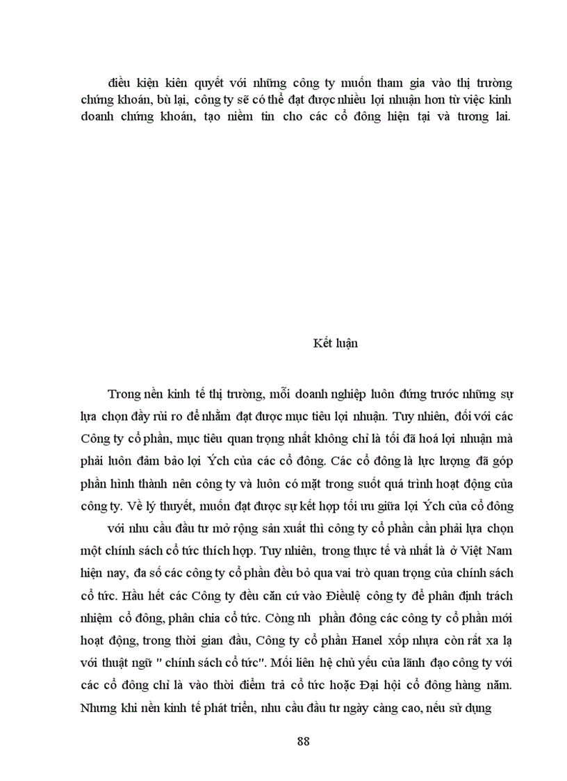 image for page Hoàn thiện chính sách cổ tức tại Công ty cổ phần Hanel xốp nhựa