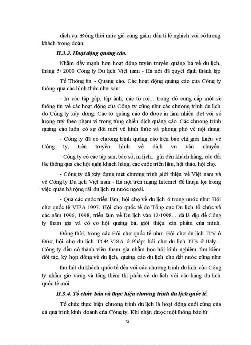 image for page Một số vấn đề về lữ hành du lịch và tình hình kinh doanh lữ hành quốc tế ở Công ty Du lịch Việt nam - Hà nội