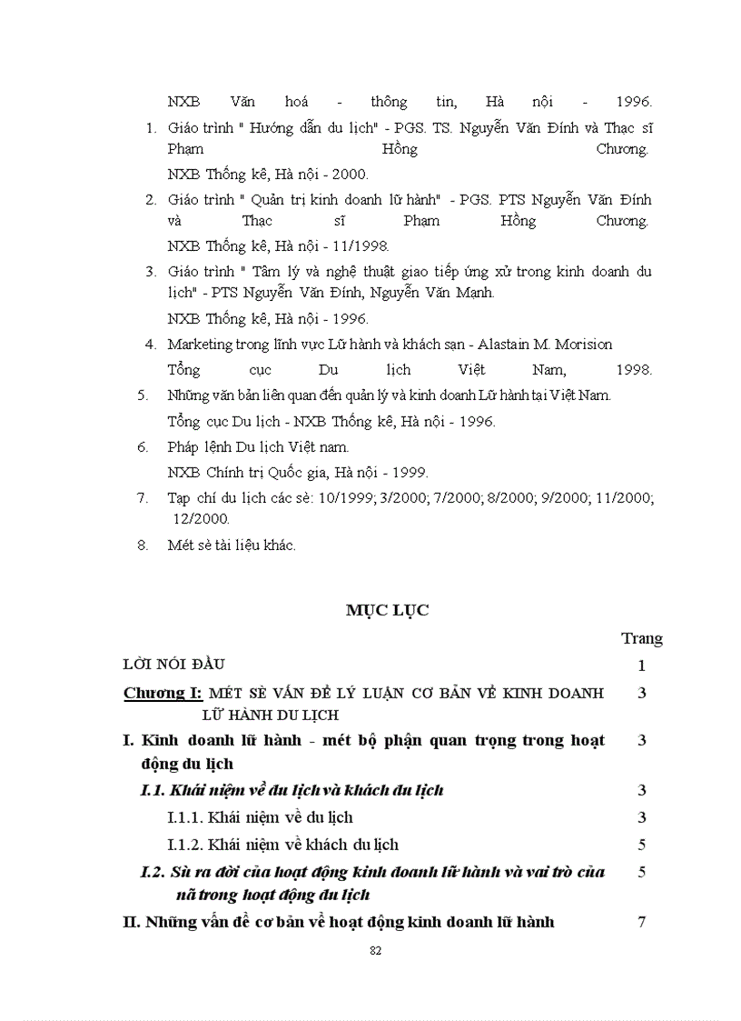 image for page Một số vấn đề về lữ hành du lịch và tình hình kinh doanh lữ hành quốc tế ở Công ty Du lịch Việt nam - Hà nội