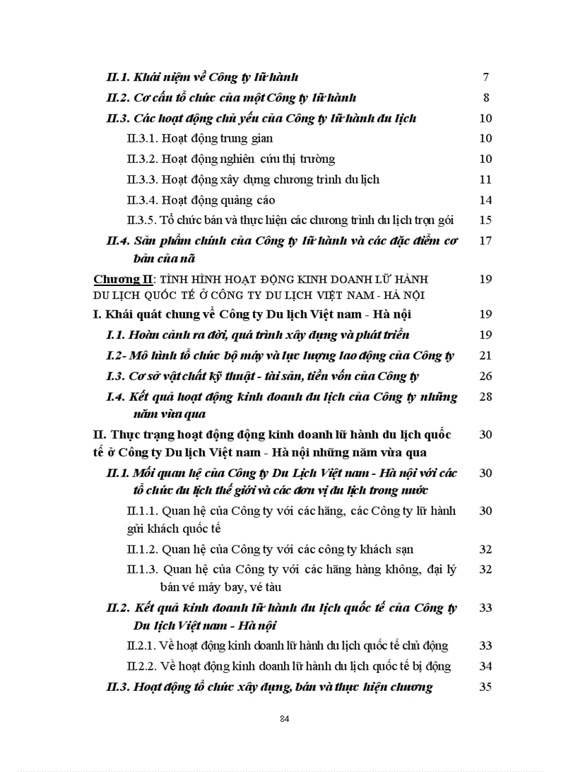 image for page Một số vấn đề về lữ hành du lịch và tình hình kinh doanh lữ hành quốc tế ở Công ty Du lịch Việt nam - Hà nội