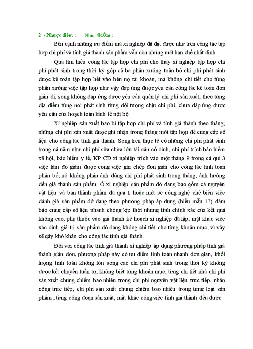 image for page Công tác kế toán chi phí sản xuất và tính giá thành ở xí nghiệp sản xuất bao bì