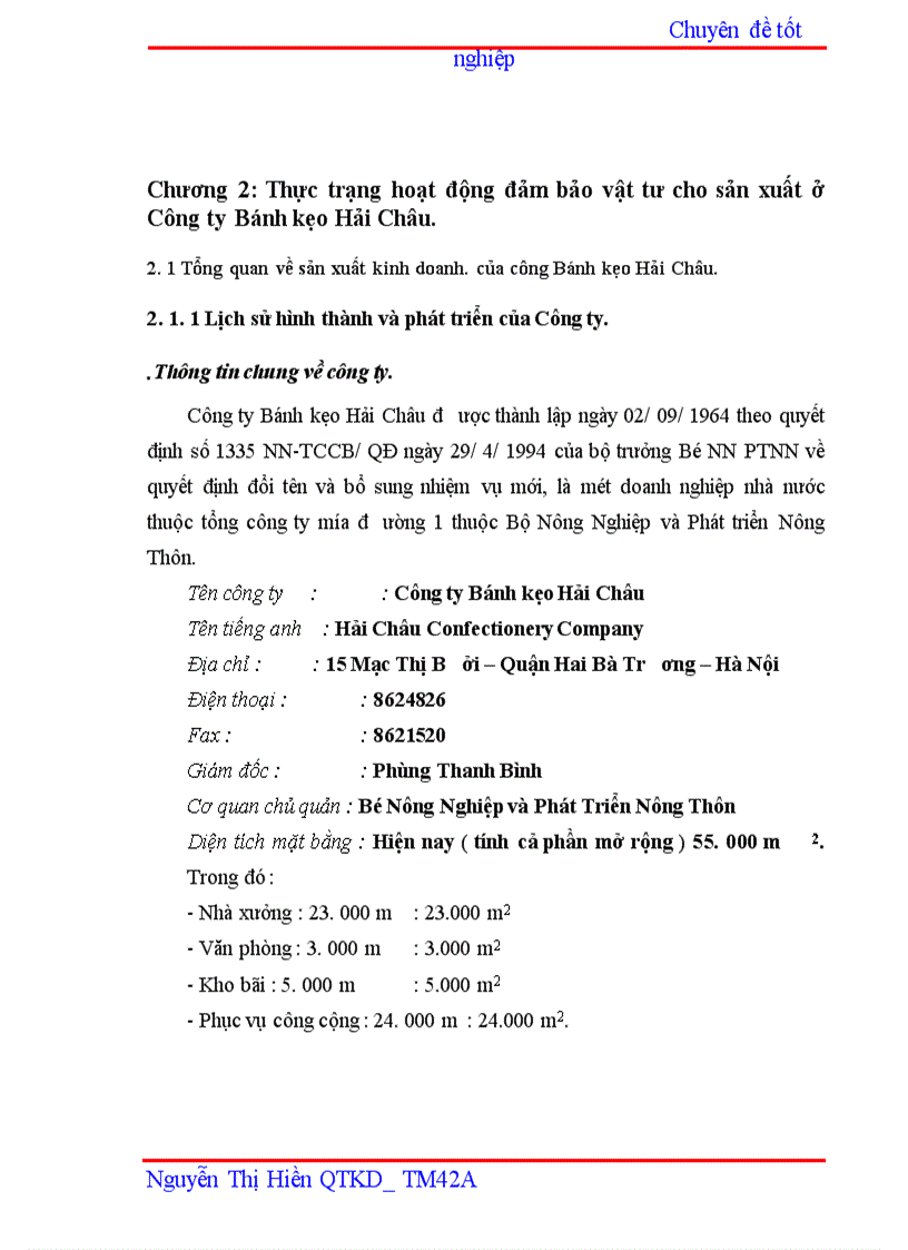 image for page Hoàn thiện hoạt động đảm bảo vật tư cho sản xuất của Công ty bánh kẹo Hải Châu