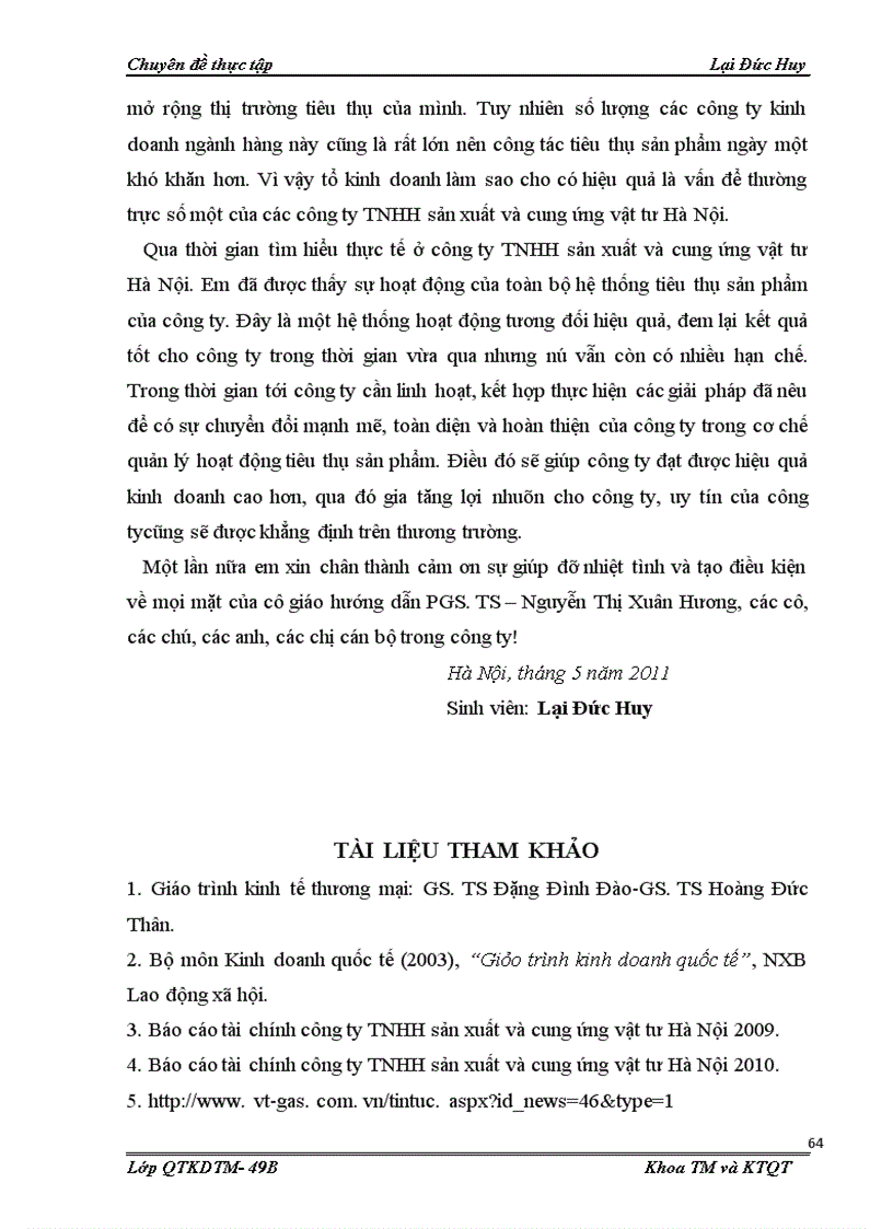 image for page Hoạt động tiêu thụ sản phẩm của công ty TNHH Sản xuất và cung ứng vật tư Hà Nội - Thực trạng và giải pháp