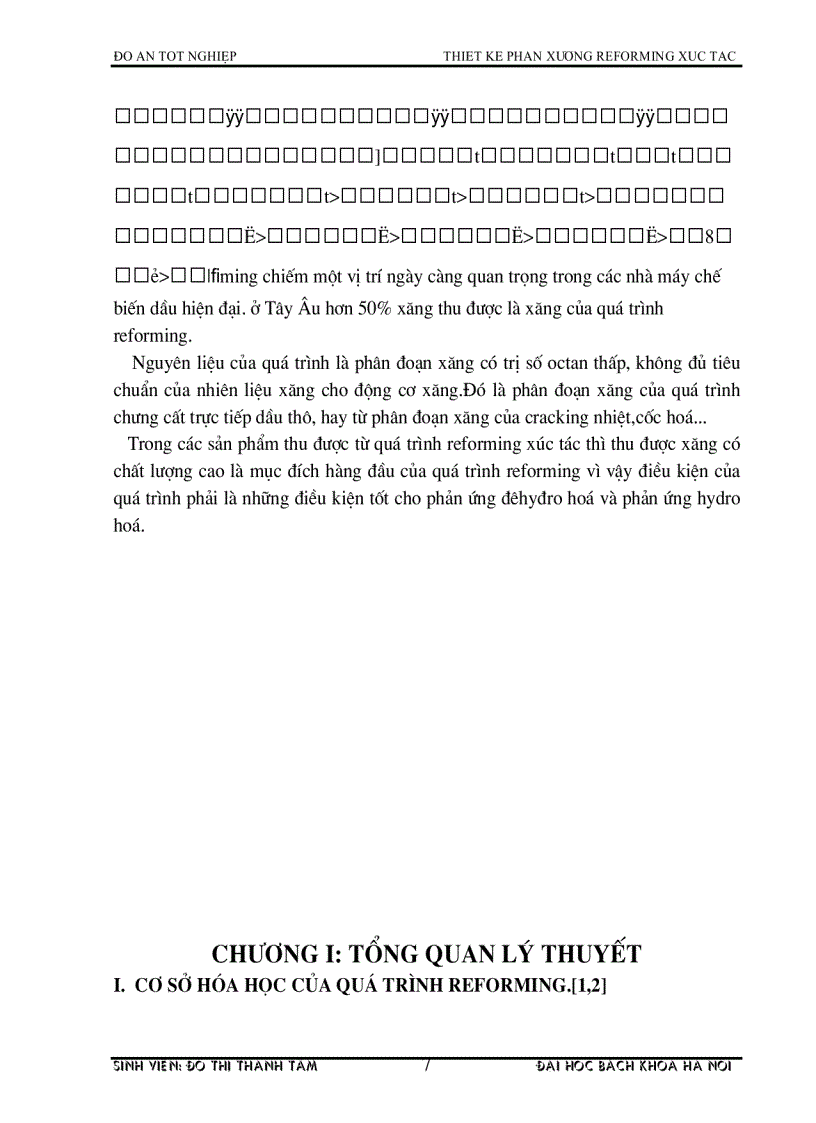 image for page Thiết kế phân xưởng reforming xúc tác