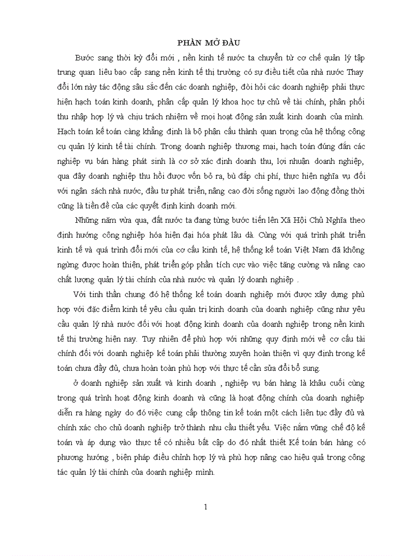 image for page Hạch toán tiêu thụ hàng hóa và xác định kết quả tiêu thụ ở Công Ty Thực phẩm Miền Bắc