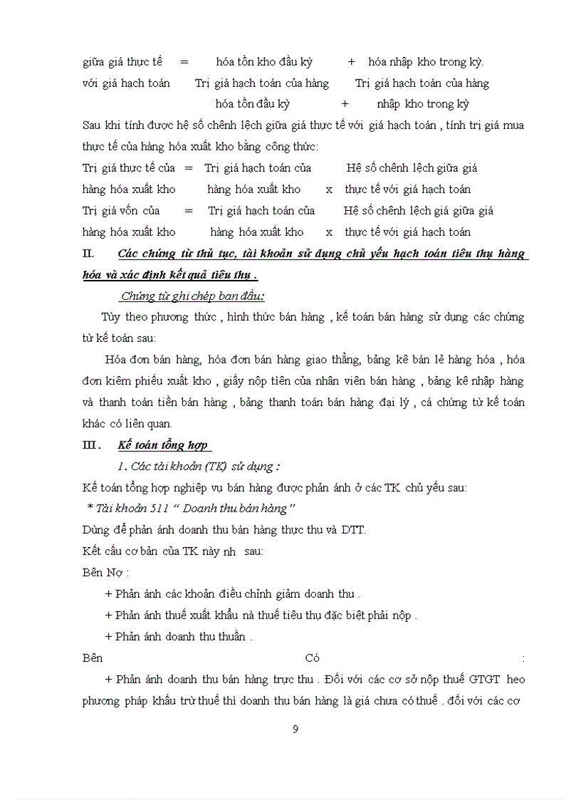 image for page Hạch toán tiêu thụ hàng hóa và xác định kết quả tiêu thụ ở Công Ty Thực phẩm Miền Bắc