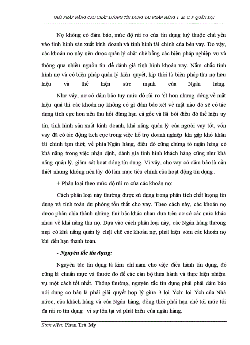 image for page Giải pháp nâng cao chất lượng tín dụng tại Ngân hàng thương mại cổ phần Quân đội
