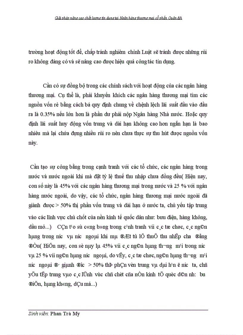 image for page Giải pháp nâng cao chất lượng tín dụng tại Ngân hàng thương mại cổ phần Quân đội