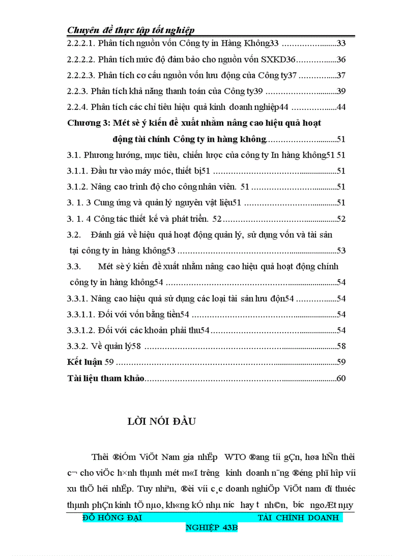 image for page Phân tích tài chính Công ty In hàng không