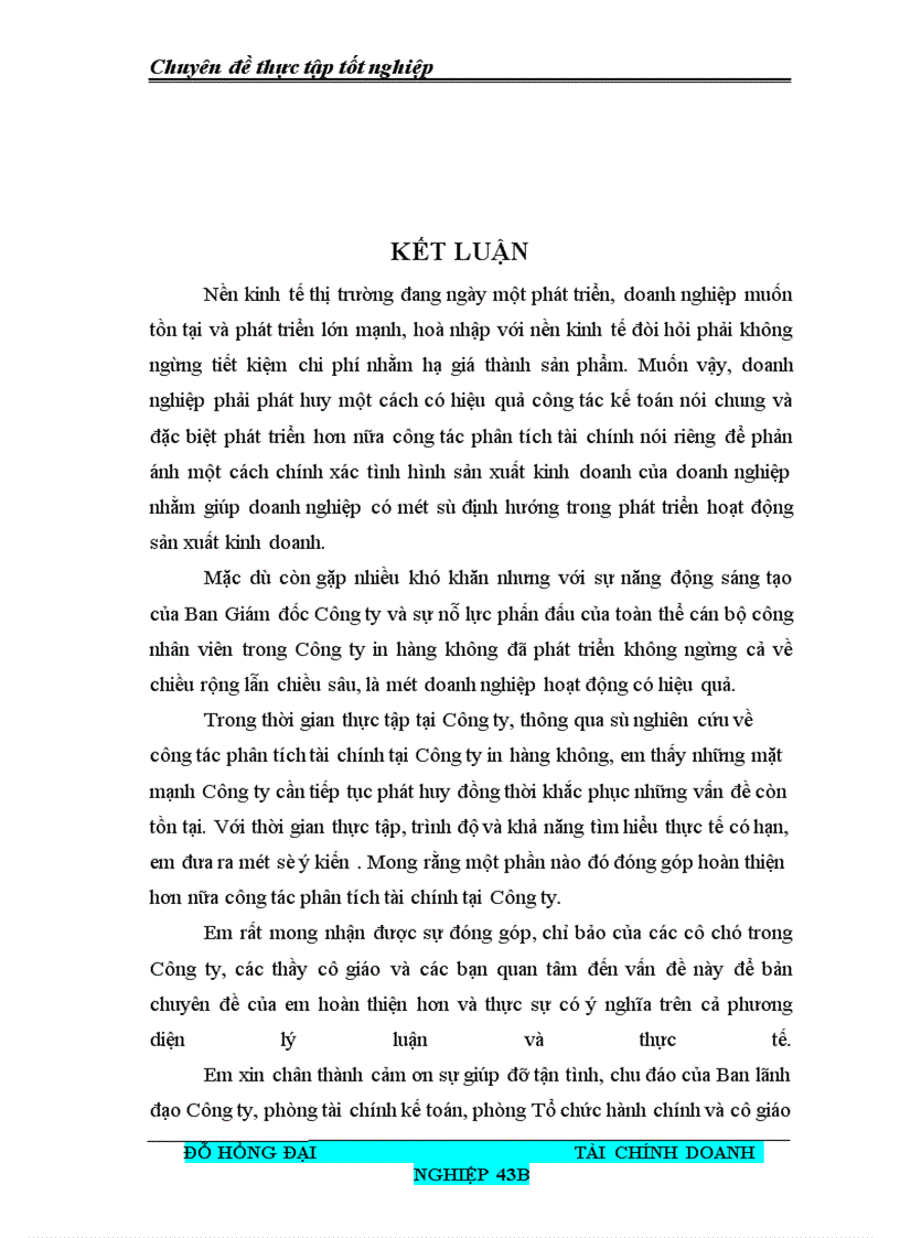 image for page Phân tích tài chính Công ty In hàng không