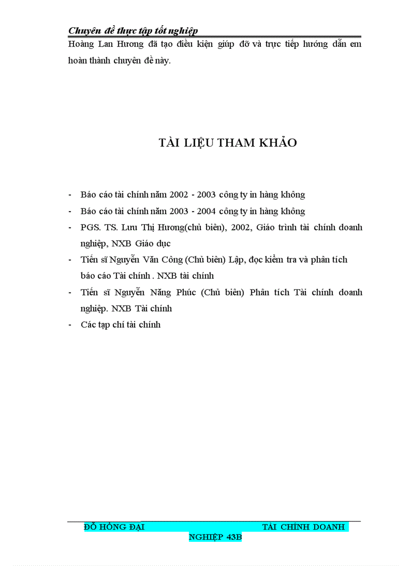 image for page Phân tích tài chính Công ty In hàng không