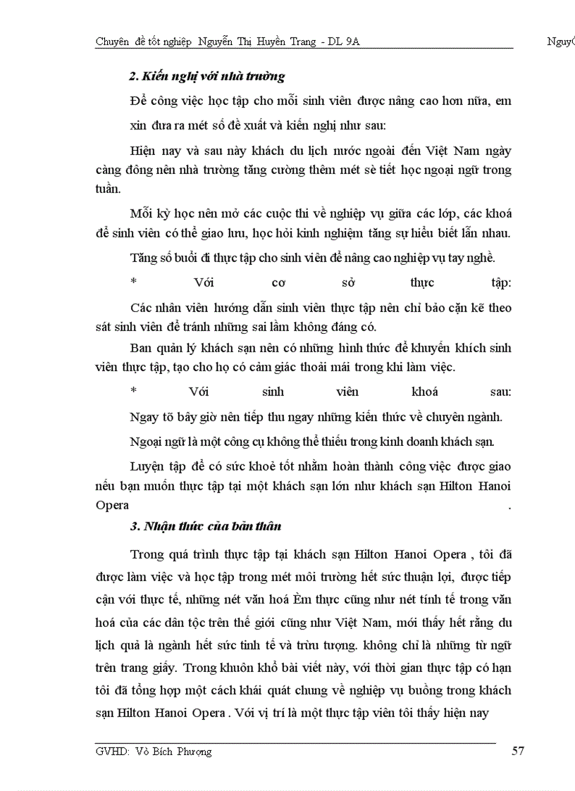 image for page Nghiệp vụ phục vụ buồng tại khách sạn Hilton Hanoi Opera II