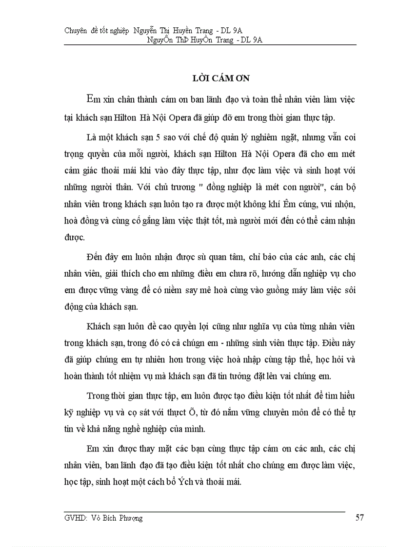 image for page Nghiệp vụ phục vụ buồng tại khách sạn Hilton Hanoi Opera II